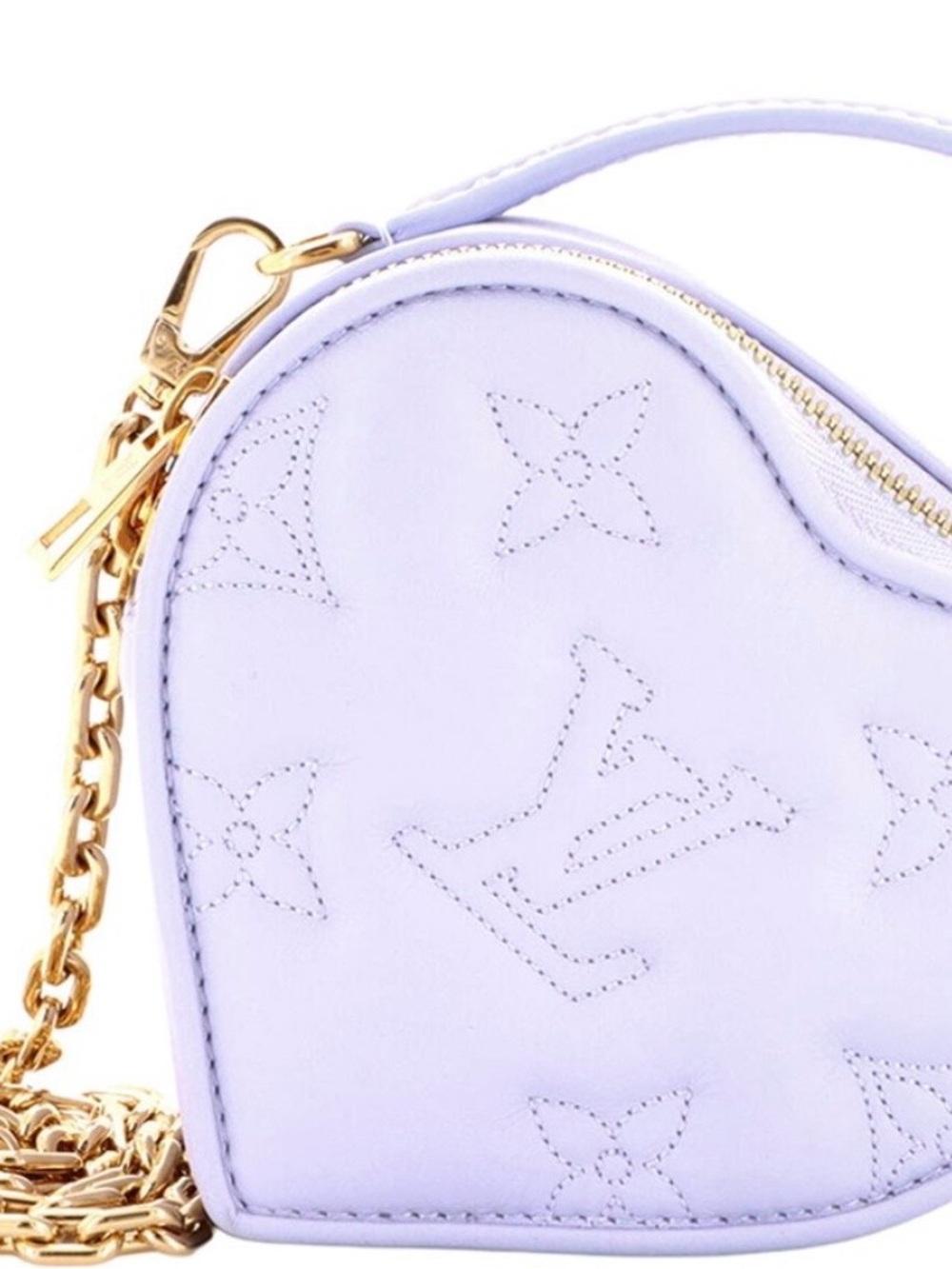 Louis Vuitton Pop My Heart Pouch Bubblegram Leather Lilac Crossbody Bag - Picture 7 of 10